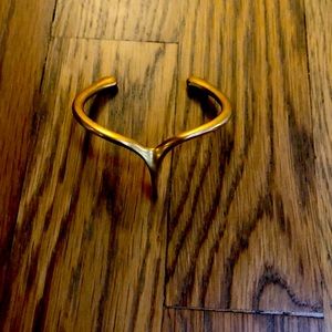 Wishbone matte bracelet cuff